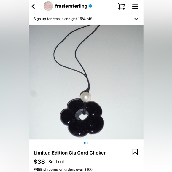 NWT FRASIER STERLING JEWELRY RING & CHOKER NECKLACE BUNDLE - Picture 3 of 6